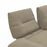 Sofa Lucero - 2,5-Sitzer inkl. Drehsitze und Armlehne/Rückenlehne und Sitztiefe verstellbar, Leder, Taupe 