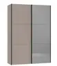 Schwebetürenschrank JOIN IT- B ca. 152 cm, Nougat, Spiegel, Dunkel