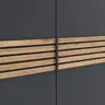 Drehtürenschrank Viana - B ca. 303cm, Lack, Anthrazit