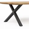 Esstisch Flore - LB ca. 220x120 cm, Wildeiche massiv, natur geölt