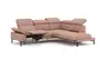 Ecksofa Hudson - 2,5-Sitzer mit Ecke rechts, inkl. Kopfteil/Armlehne verstellbar und Sitzvorzug/Relaxfunktion (motorisch), Stoff, Kupfer