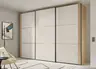 Schwebetürenschrank - B. ca. 298 cm, Eiche Dekor, Sandglas