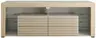 TV-Lowboard - mit Beleuchtung, B ca. 179 cm, Kaschmir, Riva Eiche Nachbildung