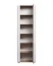 Garderobenschrank - B ca. 65 cm, Eiche Evoke Nachbildung, Weiß Hochglanz