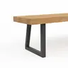 Holzbank Clifton - Breite ca. 180cm, Zerreiche massiv, natur