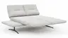 Sofa Lucero 2.0 - 2-Sitzer inkl. Drehsitz, Rollout-Armlehne und Sitztiefe verstellbar, Stoff, Offwhite