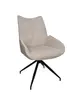 Stuhl MAUREEN - drehbar, Stoff, Creme