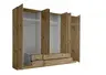 Drehtürenschrank- B ca. 271 cm, Eiche Dekor, Spiegel