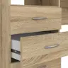 Schreibtisch - LB ca. 120x48 cm, Eiche Struktur Nachbildung