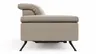 Sofa Rafaela 2.0 - 2,5-Sitzer inkl. 1x Relaxfunktion und Kopfteile verstellbar, Leder, Champagner