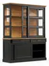 Buffetschrank Louisiana - mit Schiebetüren, teilmassiv, Schwarzgrau