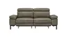 Sofa Hudson - 2,5-Sitzer, inkl. Relaxfunktion (motorisch) und Kopfteil/Armlehnen verstellbar, Leder, Braungrün