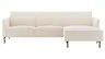 Ecksofa Leona - 3-Sitzer mit Longchair rechts, Stoff, Creme