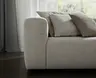 Ecksofa Caruso - 3-Sitzer, Longchair rechts, Stoff, Graubeige