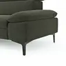 Ecksofa Felipa - Longchair links mit 2,5-Sitzer inkl. Kopfteil verstellbar, Stoff, Dunkelgrün