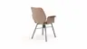 Armlehnstuhl Penthouse -  Leder, Rost, Stoff, Beige-Rost, Drehbar