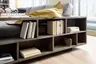 Ecksofa Aprino 1 - 2,5-Sitzer mit Longchair rechts, Leder, Grau