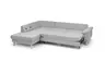 Ecksofa COOL - Ecke links mit 2,5-Sitzer, Querschläfer, Stoff, Hellgrau