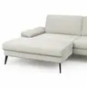Ecksofa Houston - Longchair groß links mit 1,75-Sitzer, inkl. Sitztiefenverstellung und Armlehne klappbar, Stoff, Natur