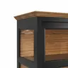 Buffetschrank Louisiana - mit Schiebetüren, teilmassiv, Schwarzgrau
