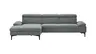 Ecksofa Felipa - Longchair links mit 2,5-Sitzer inkl. Kopfteil verstellbar, Stoff, Grau
