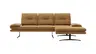 Ecksofa Lucero - 2-Sitzer mit Longchair rechts inkl. Rückenlehne/Armlehne/Sitztiefe verstellbar und drehbares Sitzelement, Stoff, Senfgelb
