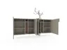 Sideboard 3900 -  Hängend inklusive Beleuchtung, Lack matt, Hellgrau