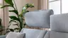 Sofa Nevin - 2,5-Sitzer inkl. Kopfpolsterverstellung, Stoff, Silbergrau