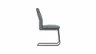 Freischwinger Valloni, Leder, Hellblau