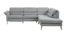 Ecksofa Jacksonville - 3-Sitzer medium, Eckelement mit Abschlussteil rechts, inkl. Relaxfunktion (motorisch) und Armlehne verstellbar, Stoff, Hellblau