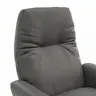 Einzelsessel Terni - Relaxfunktion, Sternfuss, Leder, Grau, 