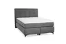 Boxspringbett- Ligefläche ca. 140x200 cm, Stoff, Dunkelgrau
