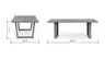 Esstisch Belfast - LB ca. 200x100 cm, Eiche massiv, mit Metalleinlage im Gestell