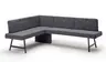 Eckbank - BT ca. 236x167 cm, Stoff, Anthrazit