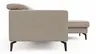 Ecksofa Rafaela 2.0 - 2,5-Sitzer mit Longchair rechts inkl. Kopfteilverstellung, Leder, Champagner