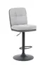 Barhocker - drehbar, höhenverstellbar, Microfaser, Grau, Vintage Anthrazit