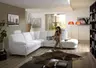 Sofa - 2,5 Sitzer mit Ecke rechts, Stoff, Weiß