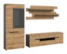 Wohnwand Canu - Basalt grau, Artisan Eiche Nachbildung