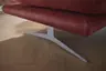 Sofa Lucero - 2,5-Sitzer inkl. Rückenlehne verstellbar, Leder, Weinrot