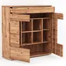 Highboard Cartago Soft - Astbuche massiv, natur geölt