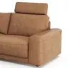 Ecksofa Balok - Longchair groß rechts mit 2,5-Sitzer, inkl. Relaxfunktion (motorisch) und Kopfstütze, Leder, Cognac