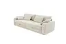 Big-Sofa Jella - 2-Sitzer, Schlaffunktion mit Bettkasten, Stoff, Beige