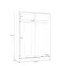 Schwebetürenschrank FREDDY 2- B ca. 150 cm, Weiß, Spiegel