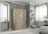 Drehtürenschrank- B ca. 136 cm, Eiche Dekor