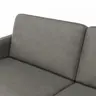 Sofa Enna - 3,5-Sitzer inklusive Relaxfunktion (motorisch) links, Leder, Grau