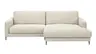 Ecksofa Janne - 1,5-Sitzer, Longchair rechts, Cord, Offwhite