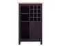 Weinschrank - B ca. 76 cm, Schwarz, Artisan Eiche Nachbildung