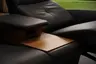 Sofa EM Pula - 2-Sitzer mit Tisch/USB/Steckdose, Leder, schwarz