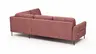 Ecksofa Enna - 3-Sitzer mit Ecke rechts, Stoff, Koralle