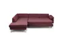 Ecksofa COOL - Ecke links mit 2,5-Sitzer, Querschläfer, Stoff, Burgund
